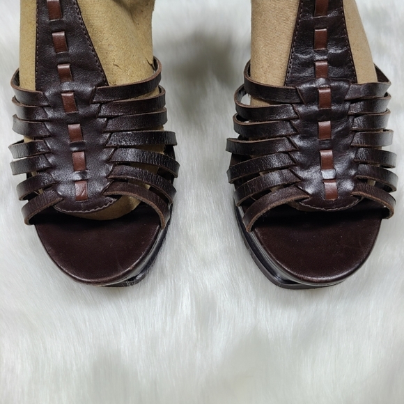 Guess "SHAYLEA"  Platform leather Stiletto Sandals Heels. - Picture 5 of 16
